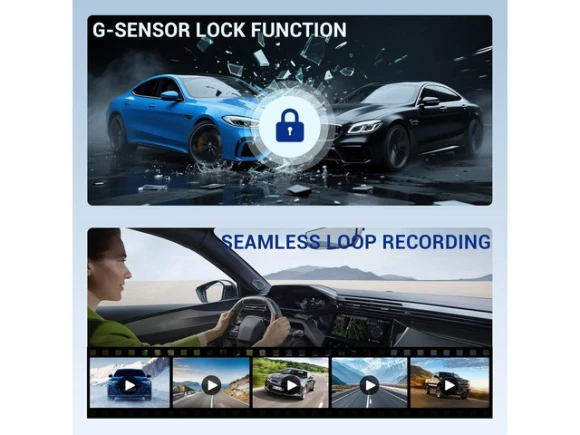 10-inch Mirror Dash Camera with 64GB Card — Dash Cam, Trisvision