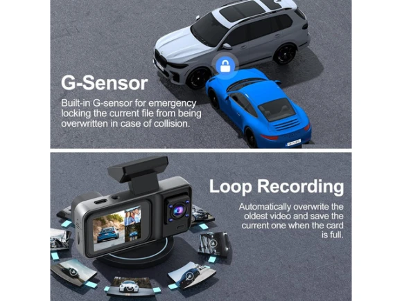 3-Channel Dash Camera — Dash Cam, Trisvision