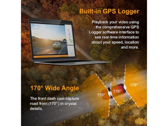 3-Channel Mirror Dash Cam with 1080p Video — Dash Cam, SUNIVISION