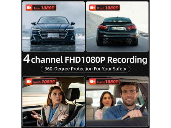 4-Channel Mirror Dash Camera — Dash Cam, SOYE