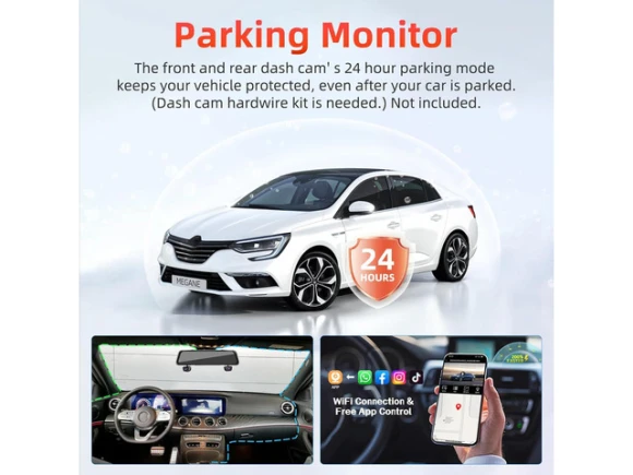 4-Channel Mirror Dash Camera — Dash Cam, SOYE
