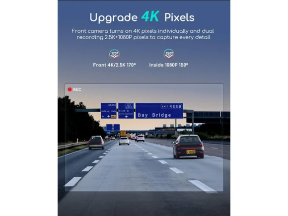 Dual-View Dash Camera — Dash Cam, COOAU