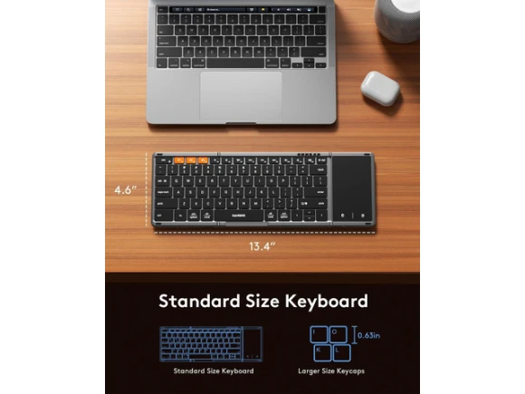 Foldable Bluetooth Keyboard with Touchpad — Bluetooth Keyboard, Samsers