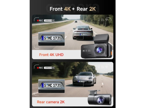 Front and Rear Dash Camera — Dash Cam, SUNIVISION