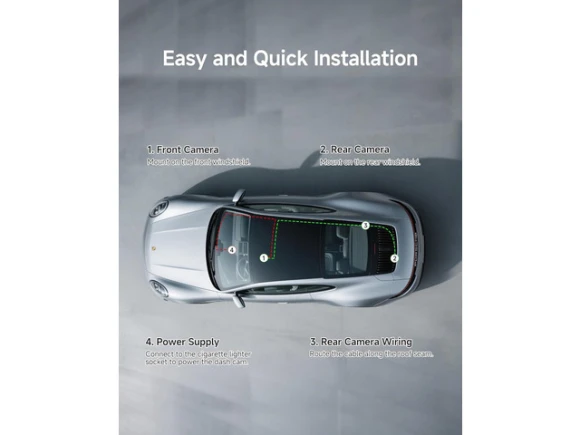 Front and Rear Dash Camera — Dash Cam, SUNIVISION