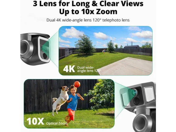 Outdoor Cellular Security Camera with SIM Card and 64GB SD Card — Security Camera, Trisvision