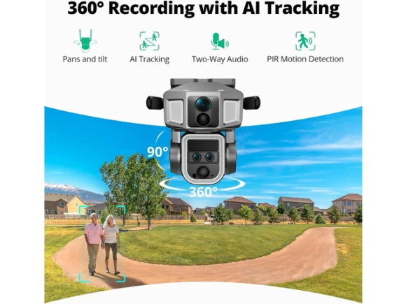 Outdoor Cellular Security Camera with SIM Card and 64GB SD Card — Security Camera, Trisvision