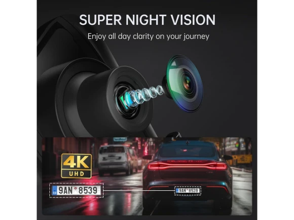 Rear View Mirror Camera with 4K Mirror Dash Camera — Dash Cam, VEEMENT