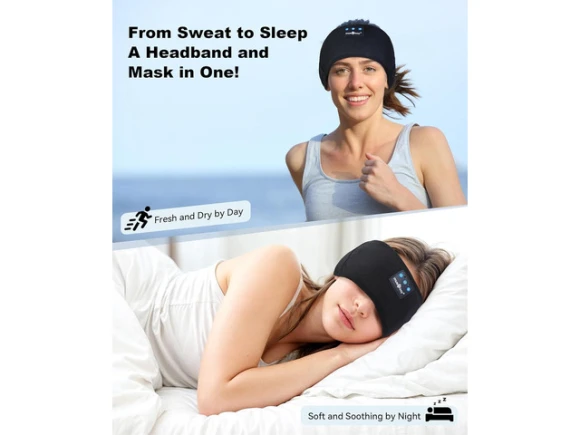 Sleep Headphones with a Headband — Wireless Earbuds, MUSICOZY