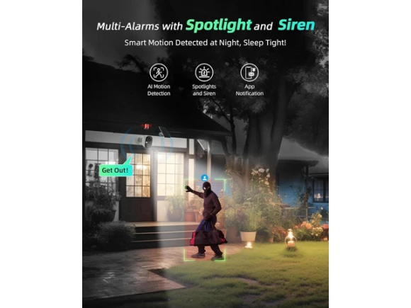 Solar Outdoor Wireless Security Camera, 2-Pack — Security Camera, SUNIVISION