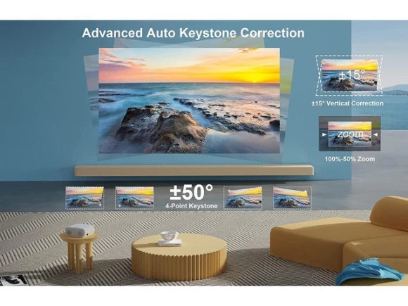 1080P Projector with 4K Support — Smart Projector, KEHIPI
