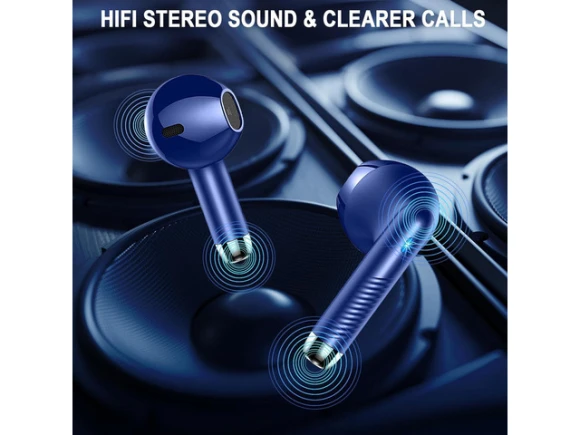 Blue Wireless Earbuds — Wireless Earbuds, KEHIPI