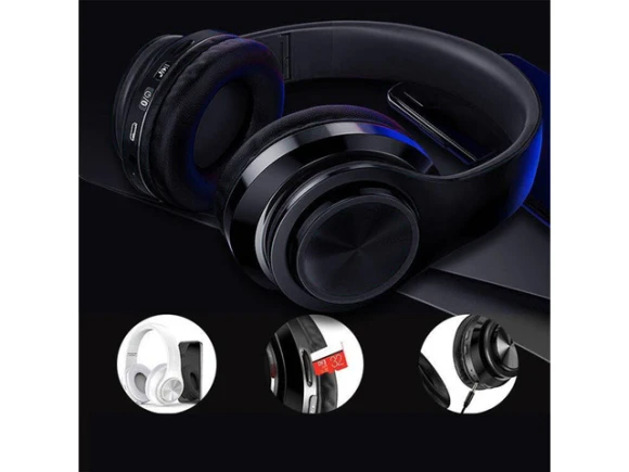 White Foldable Headphones — Wireless Earbuds, Gemdeck