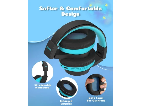 Kids Bluetooth Headphones — Wireless Earbuds, SeenDa
