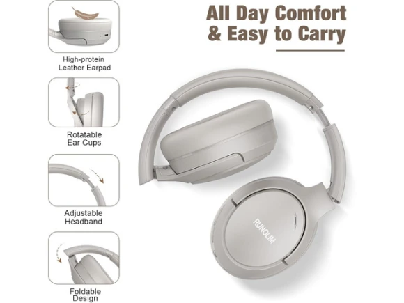 Over-Ear Headphones — Wireless Earbuds, RUNOLIM