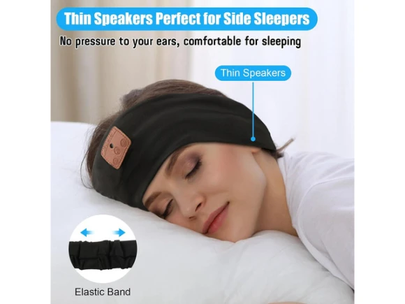 Sleeping headphones, 2-Pack, Black & Grey — Wireless Earbuds, TUKO