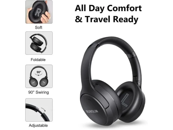 Wireless Over-Ear Headphones — Wireless Earbuds, RUNOLIM
