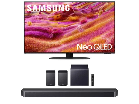 50-inch Neo QLED 4K Smart TV and 11.1.4-channel Soundbar Bundle — Smart TV, Samsung