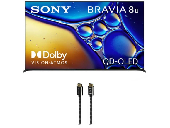 55-inch 4K QD-OLED Smart TV with Austere VII Series HDMI Cable — Smart TV, Sony