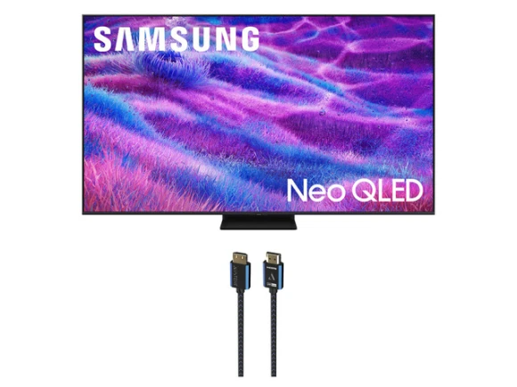 55-inch Neo QLED television with HDMI cable — Smart TV, Samsung