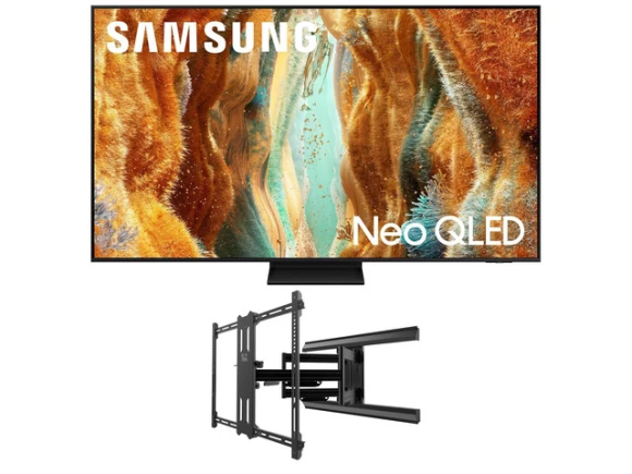 65-inch Neo QLED Smart TV with Kanto mount — Smart TV, Samsung