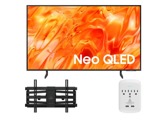 43' Smart TV with Full-Motion Mount and Surge Protector — Smart TV, Samsung