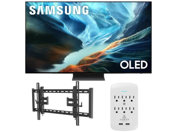 48-inch OLED TV with tilt mount and surge protector — Smart TV, Samsung