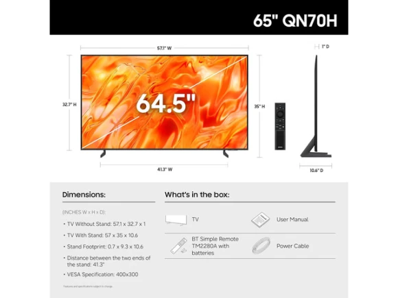 65-inch Neo QLED Smart TV with 6-Year Protection Plan — Smart TV, Samsung