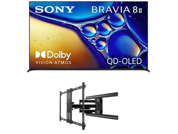65-inch OLED television bundle with full-motion mount — Smart TV, Sony
