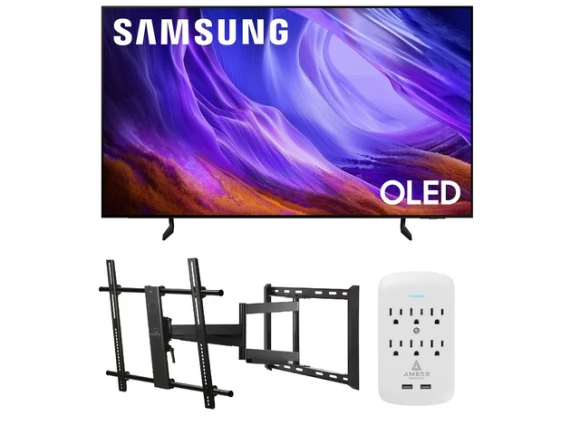 77-inch 4K OLED Smart TV bundle with mount and surge protector — Smart TV, Samsung