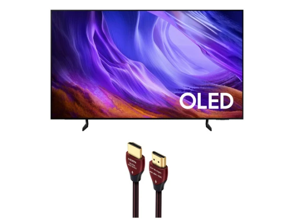 55-Inch OLED Television Bundle with HDMI Cable — Smart TV, Samsung