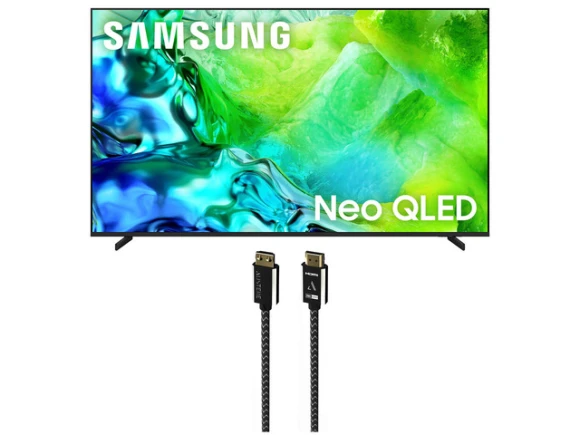 75-Inch QLED TV and HDMI Cable Bundle — Smart TV, Samsung