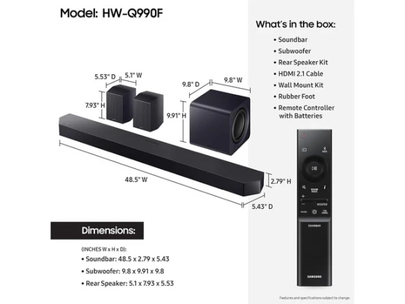 83-inch OLED Television Bundle with Soundbar and Subwoofer — Smart TV, Samsung