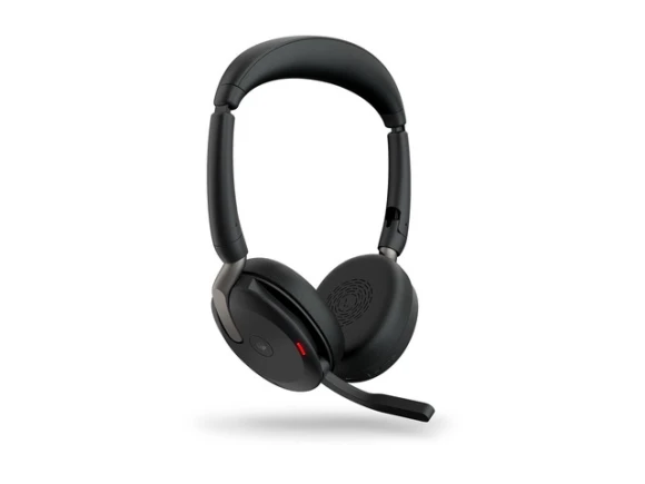 Evolve2 65 Flex MS Black Stereo Wireless Headset — Wireless Earbuds, Jabra