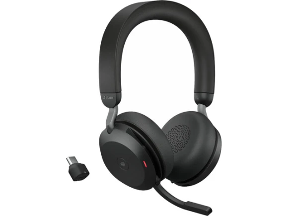 Wireless headset, Black, with USB-C Bluetooth adapter — Wireless Earbuds, Jabra