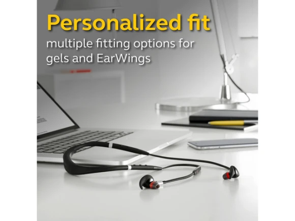 Wireless headset with around-the-neck earbuds — Wireless Earbuds, Jabra