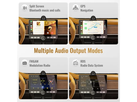 10.1-Inch Single-DIN Android Car Stereo — Car Infotainment System, Haudio