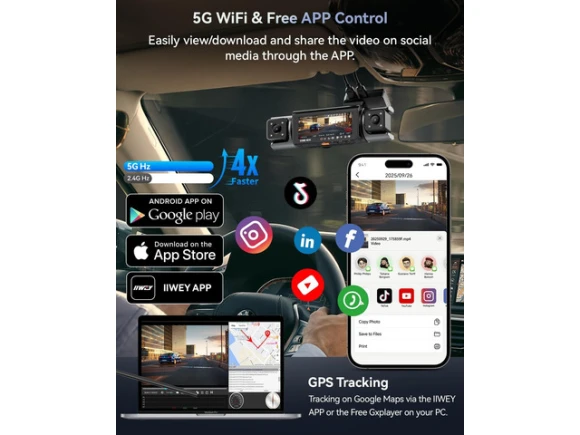 4-Channel Dash Cam — Dash Cam, IIWEY