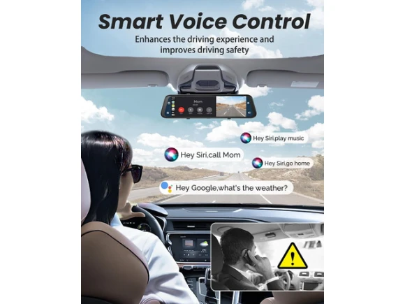 4K Rear-View Mirror Dash Camera with 64 GB Card — Dash Cam, Computerzone
