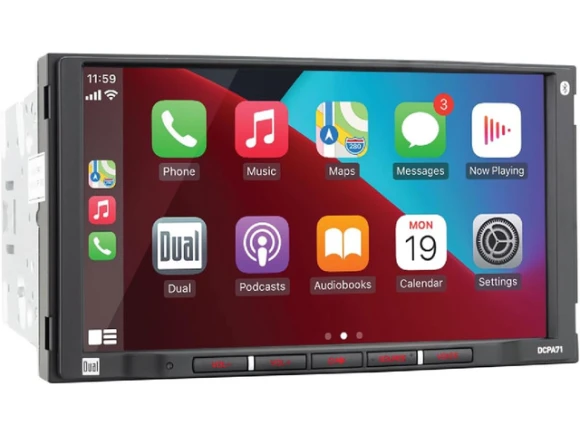 7-inch Car Stereo with Apple CarPlay and Android Auto — Car Infotainment System, Dual Electronics
