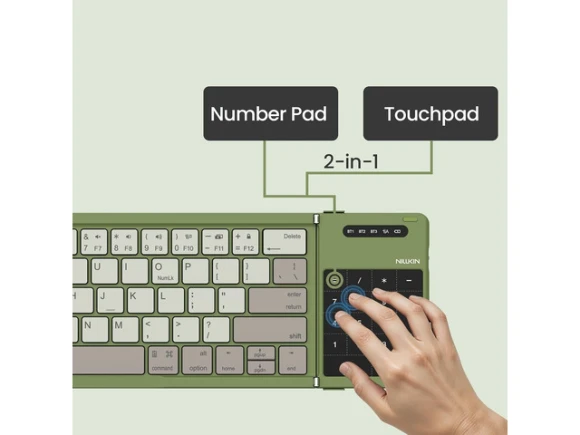Green Foldable Wireless Keyboard — Bluetooth Keyboard, NILLKIN