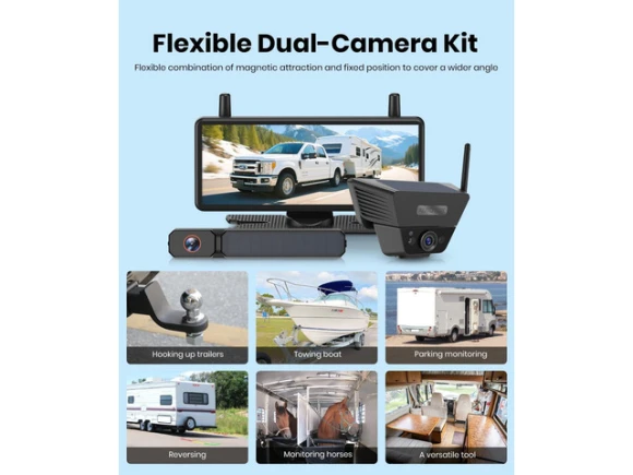 Solar wireless backup camera system — Backup Camera, AUTO-VOX