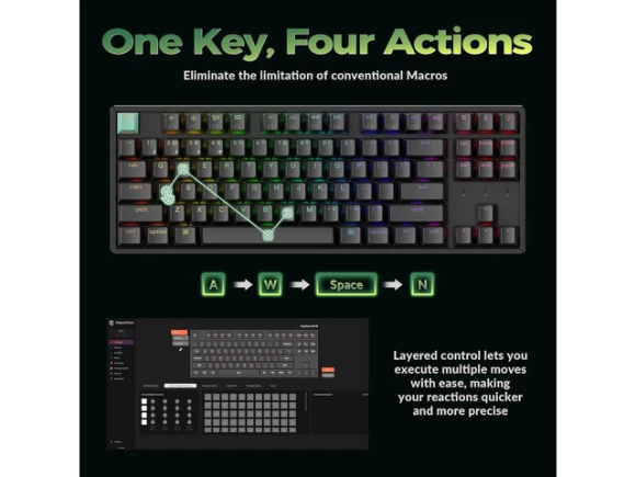 Tenkeyless wireless mechanical keyboard, Black — Bluetooth Keyboard, Keychron