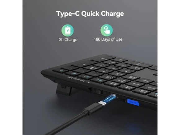 Wireless Keyboard — Bluetooth Keyboard, TECKNET