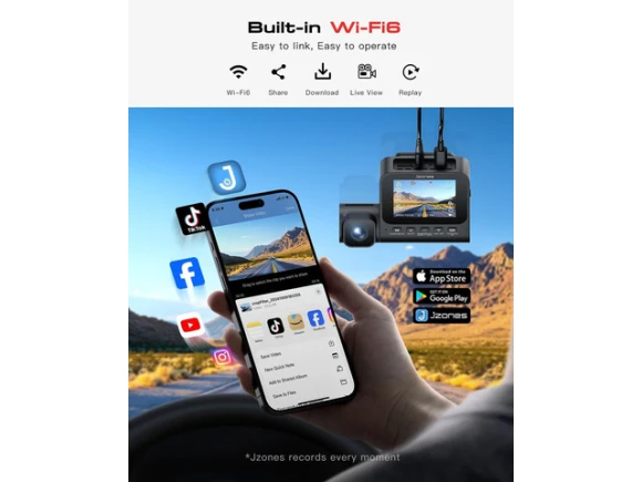 4K 3-Channel Dash Camera — Dash Cam, Jzones