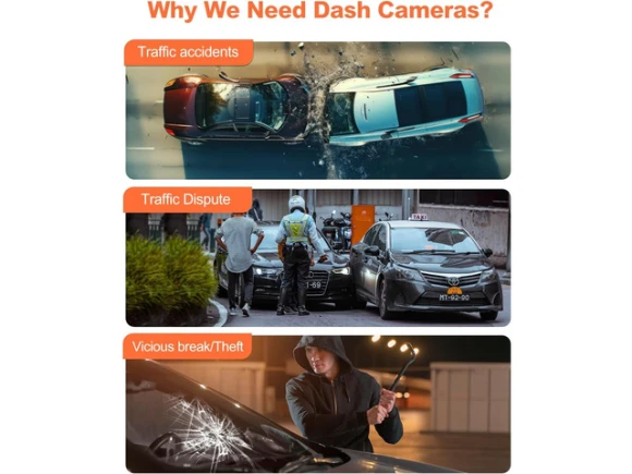 4K Dash Cam with Wi-Fi, GPS and Touchscreen — Dash Cam, YEECORE