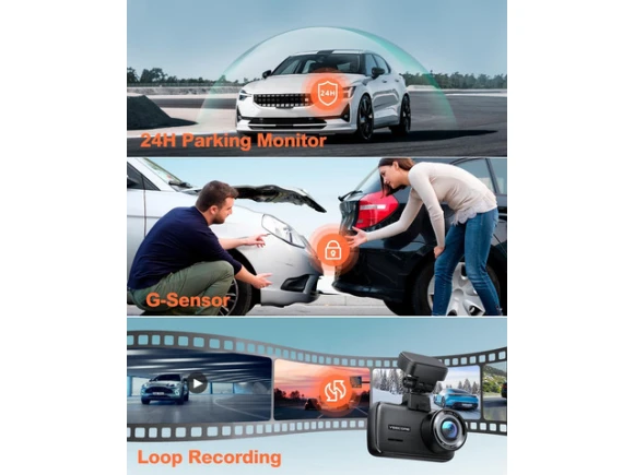 4K Dash Cam with Wi-Fi, GPS and Touchscreen — Dash Cam, YEECORE