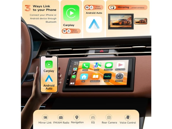 Double DIN Car Stereo — Car Infotainment System, Haudio