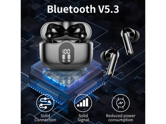 Black Wireless Earbuds — Wireless Earbuds, TUKO