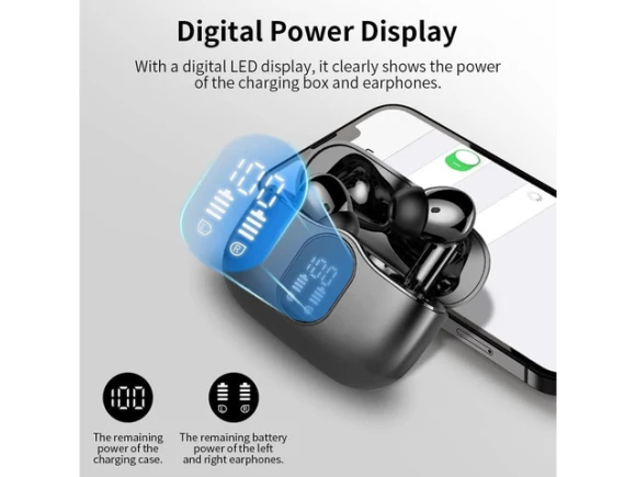 Black Wireless Earbuds — Wireless Earbuds, TUKO